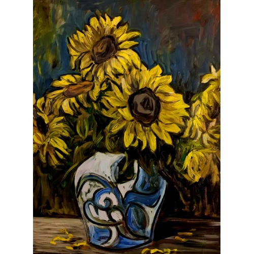 Sunflower vase (0489)