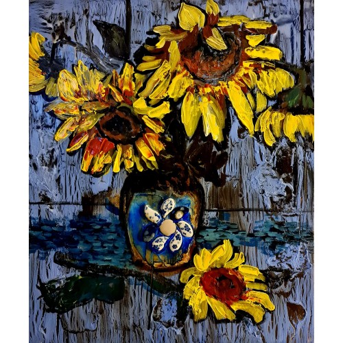 Sunflowers in a vase (0444)